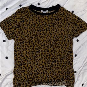 Brand new leopard crop t shirt